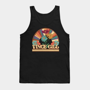 Vince Flowers Name Gill Personalized Gifts Retro Style Tank Top